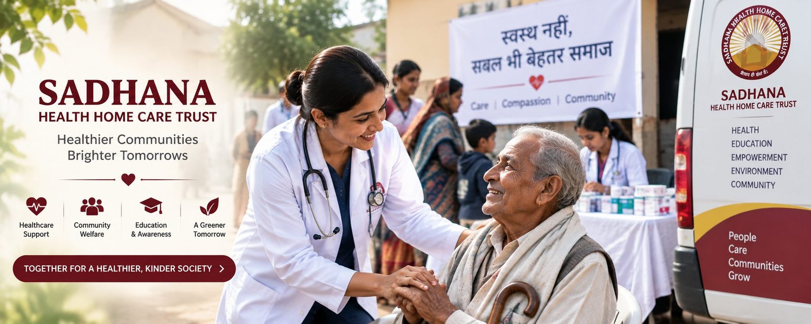 Free medicine distribution camp by Sadhana Health Home Care Trust
